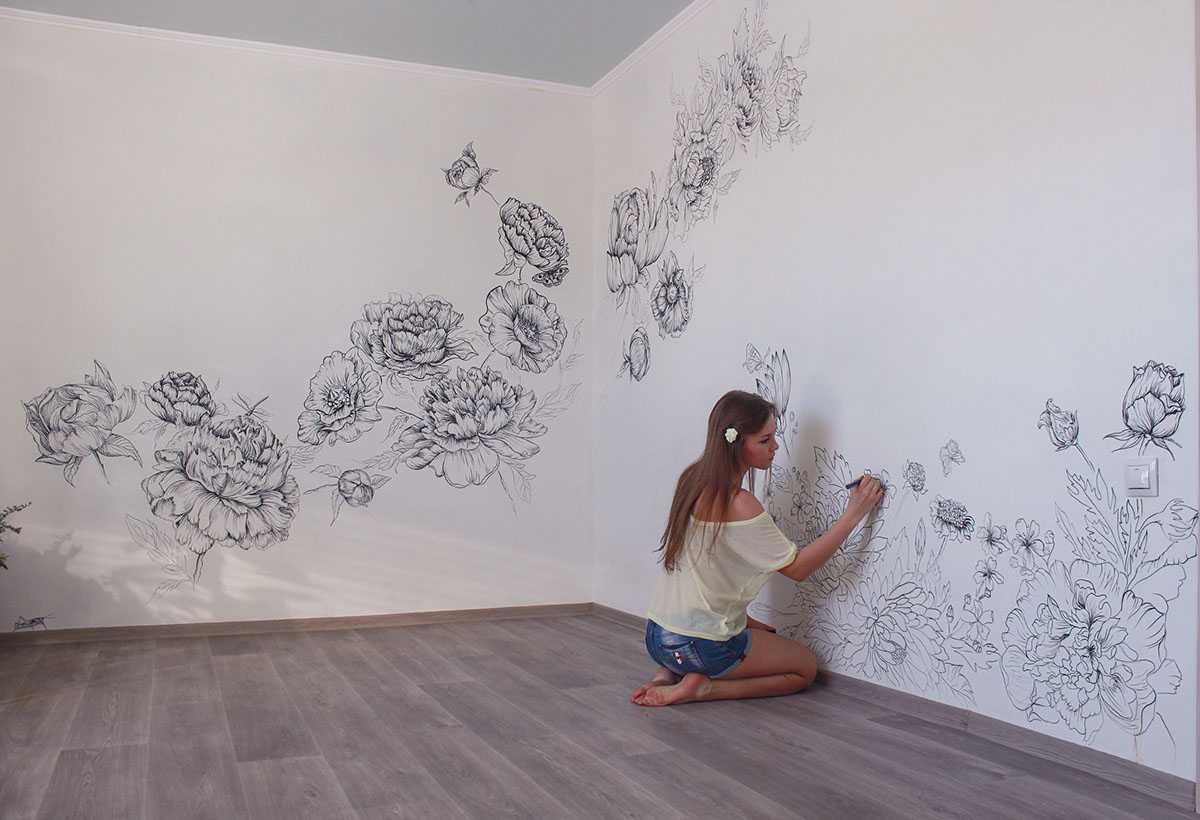 Рисунки на стенах своими руками: лучшие идеи дизайна