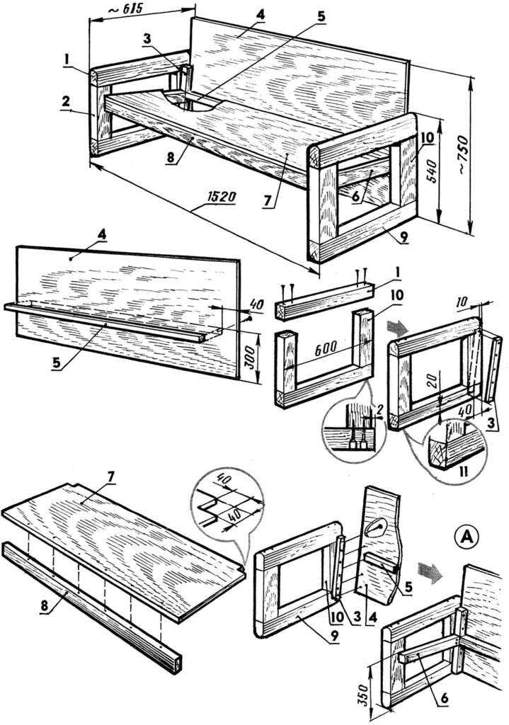 Как сделать диван своими руками (+фото, схемы)