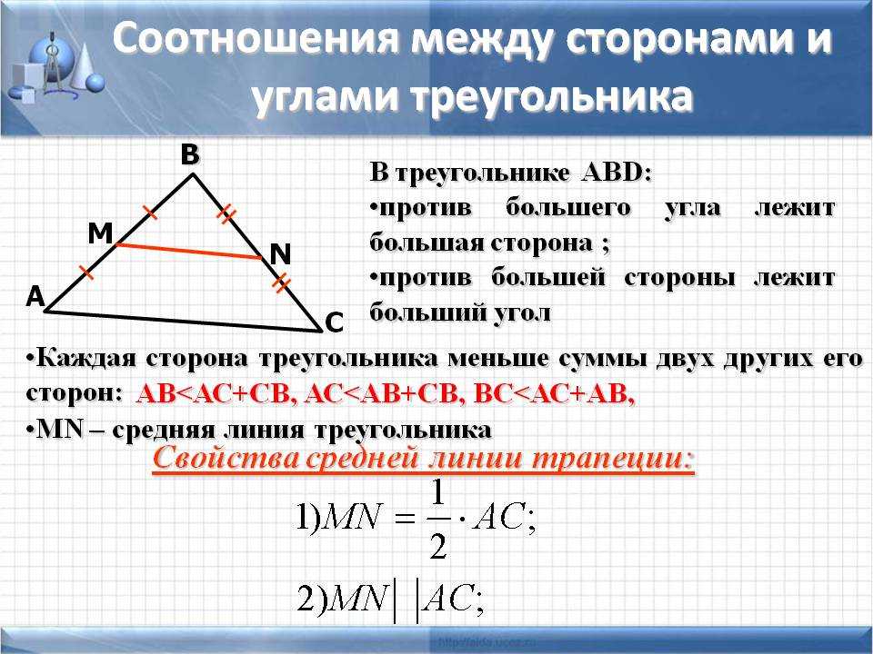 Напротив большей стороны лежит больший угол теорема