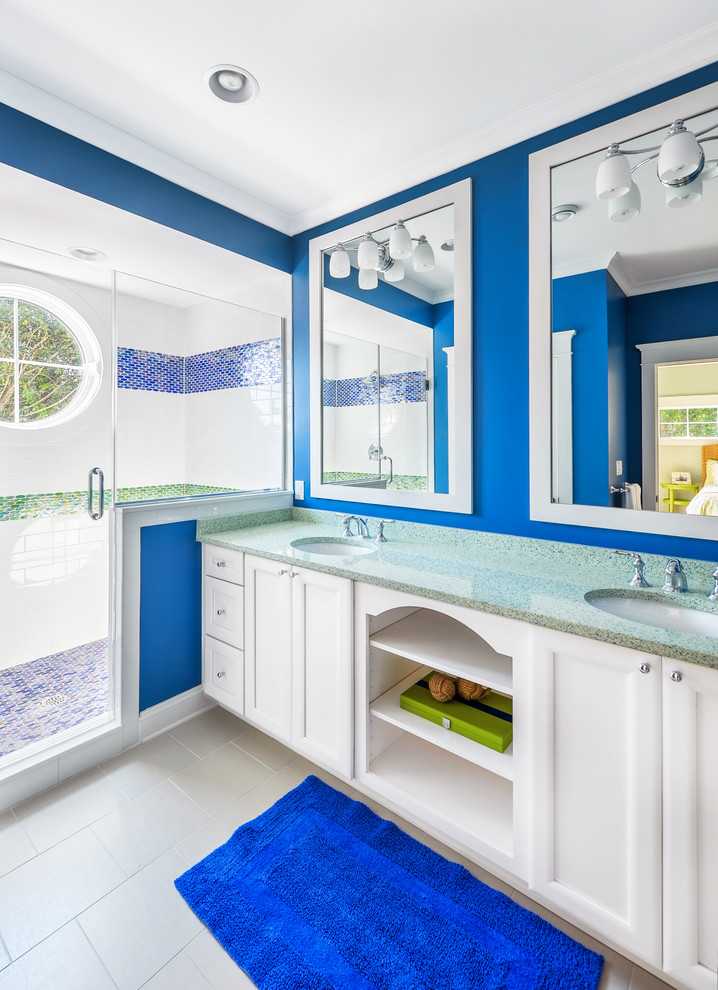 Синяя ванная комната (75 фото): идеи дизайна, интерьер ванной в синем цвете