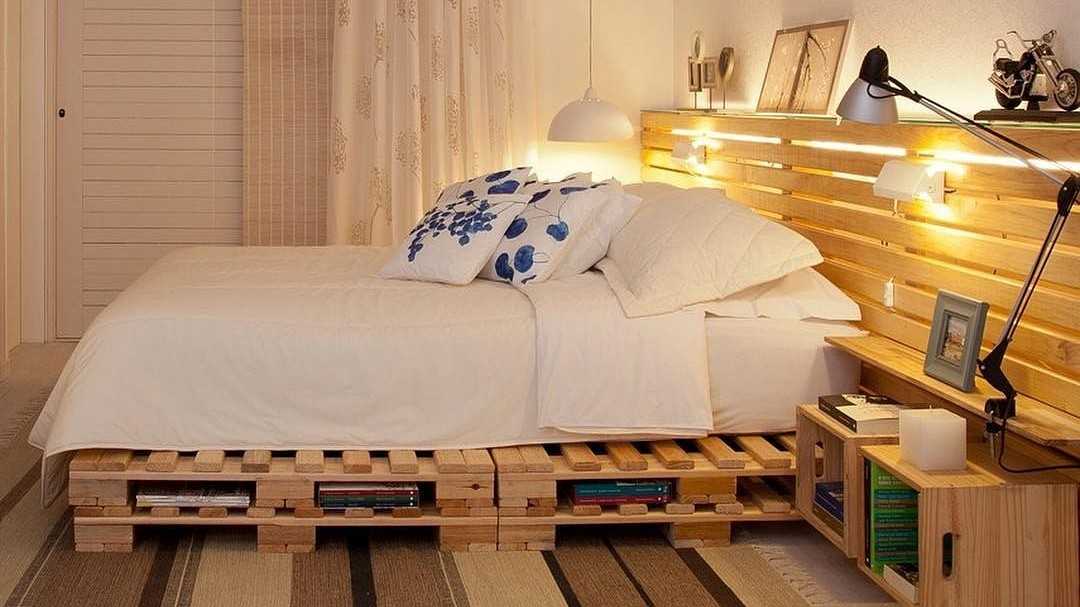 Кровать из поддонов: пошаговая инструкция и готовые фото идеи (30 фото)