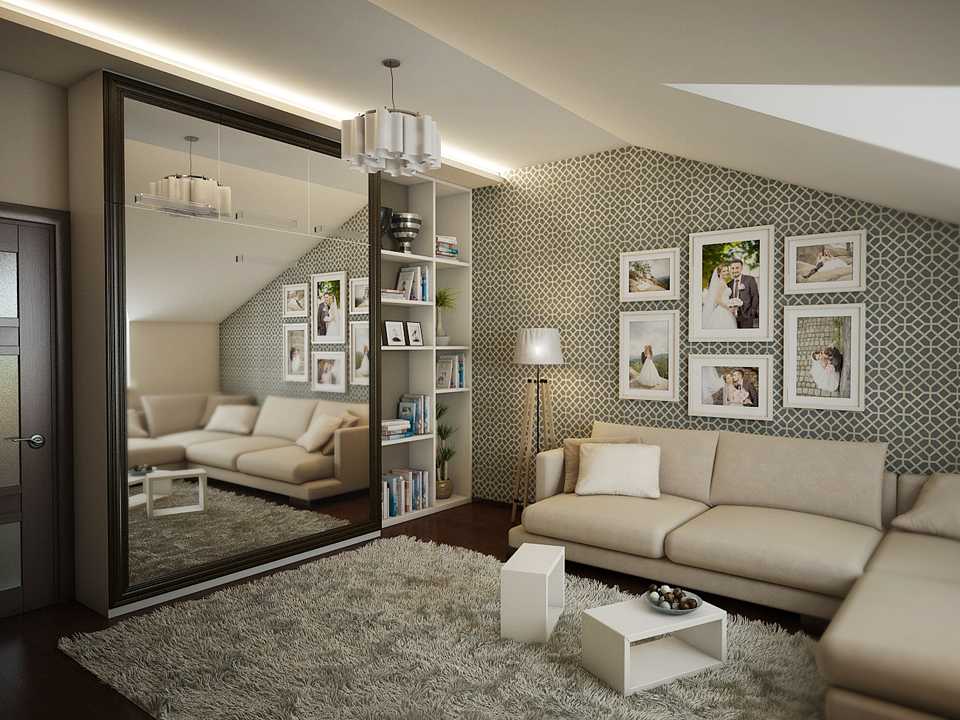 Дизайн гостиной 15 кв м: оригинальный интерьер в светлых тонах, стиль модерн