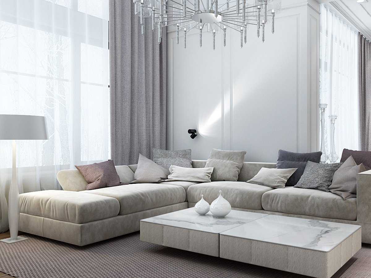 Серый диван: особенности цвета, правила сочетания, фото в интерьере