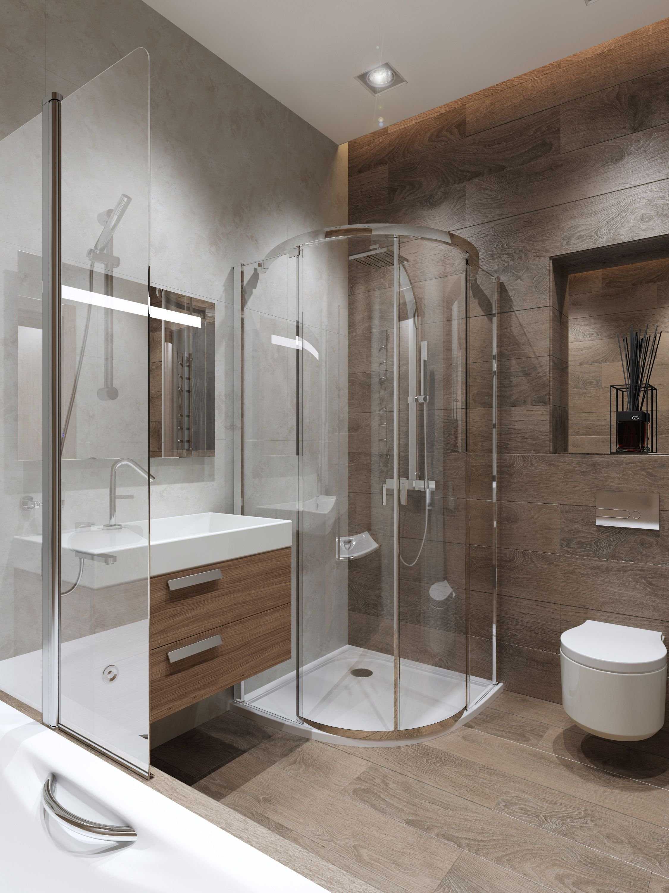 Ванная с душевой кабинкой — 100 фото новинок современного дизайна