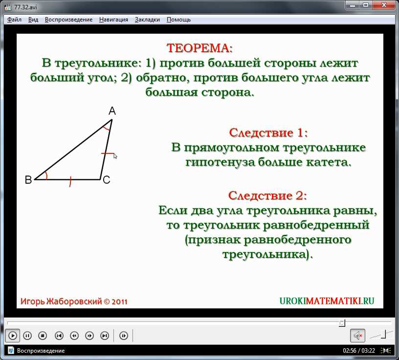 Что такое противоположные стороны?