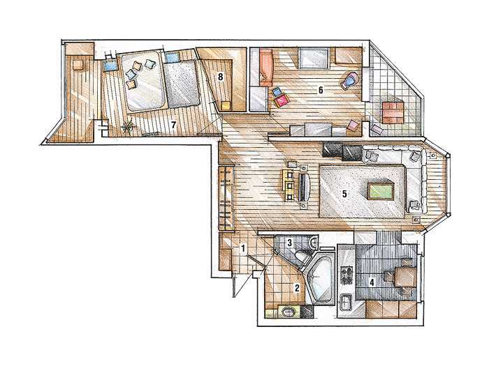 П-44 планировка с размерами для 2 х комнатной квартиры: дизайн и перепланировка