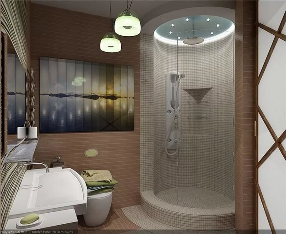 Современные идеи дизайна ванной комнаты с душевой кабиной