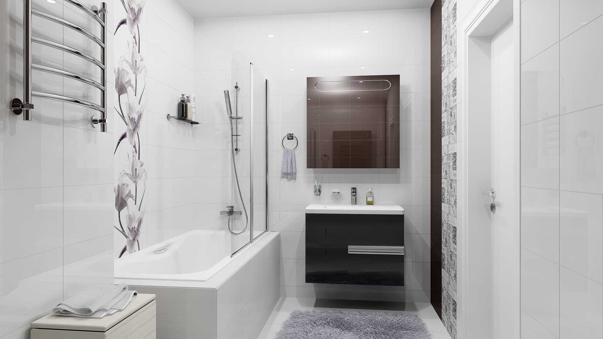 Обзор лучших образцов керамической плитки для стен и пола в ванной, кухне; белая глазурованная облицовка, под дерево керама марацци, керамин