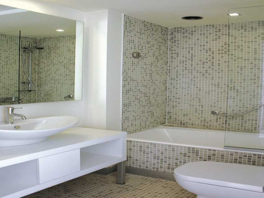 Мозаика в дизайне ванной комнаты — идеальный способ для красивого обустройства на 83 фото