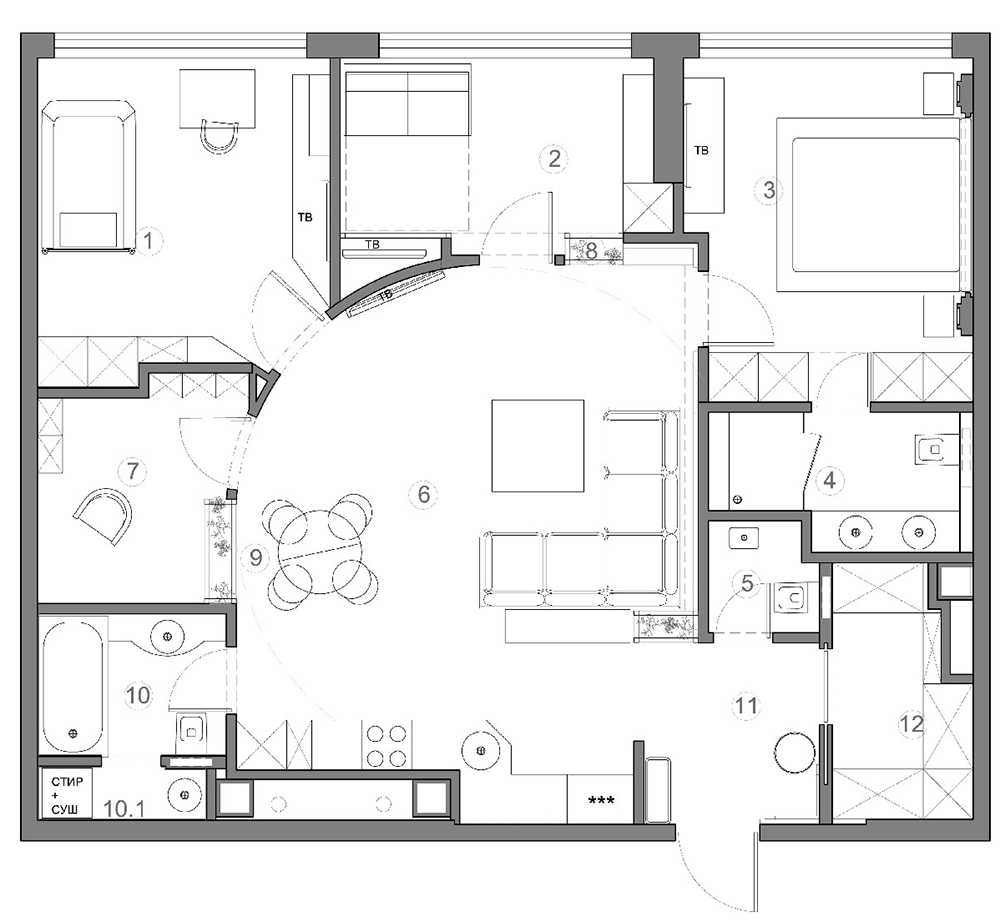 Планировка хрущевки: типовые серии, схемы 1,2,3,4-комнатных квартир