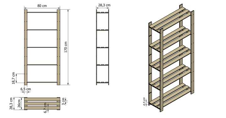 16 вариантов полок и стеллажей в кладовку: металлические стеллажи, полки, стеллажи из дерева