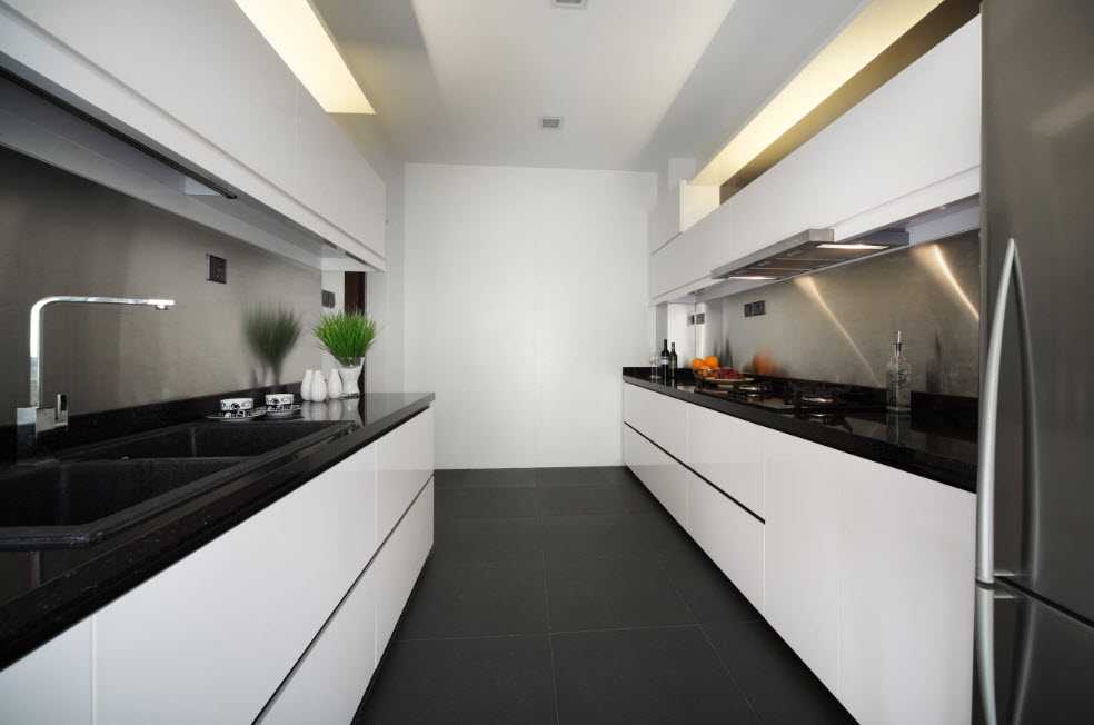 Черная кухонная столешница - плюсы и минусы. в какие интерьеры вписывается черная столешница? | современные и модные кухни