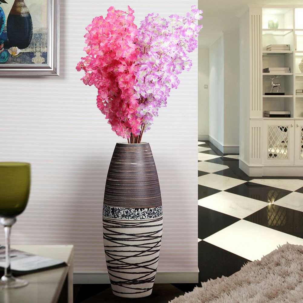 Что поставить в высокую напольную вазу. напольные вазы в интерьере (59 фото): современные и классические формы