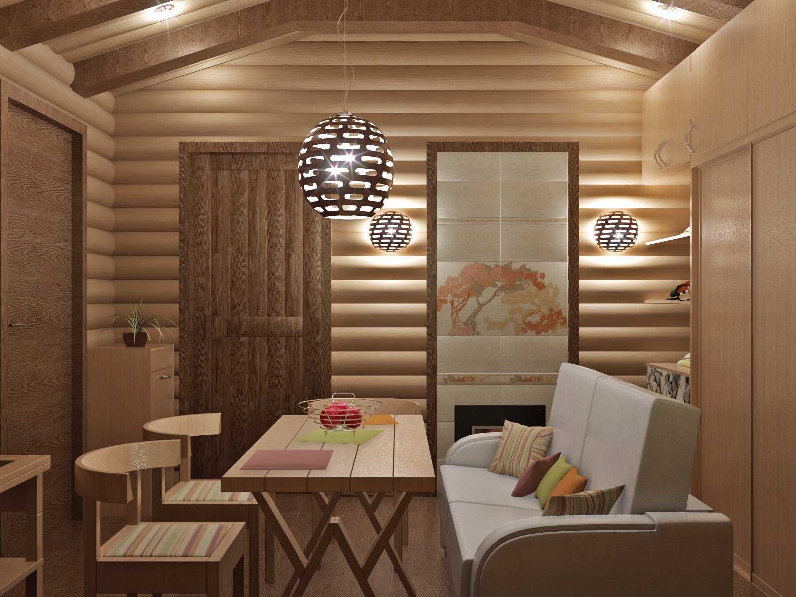 Дизайн бани с комнатой отдыха внутри