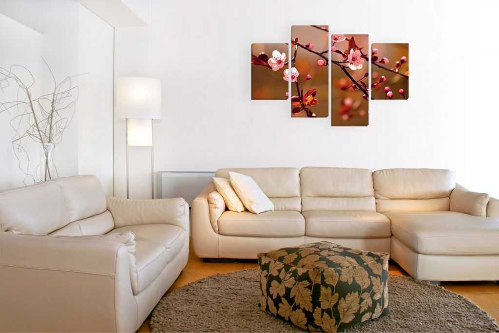 Картины в интерьере гостиной: как украсить интерьер, выполненный в разных стилях