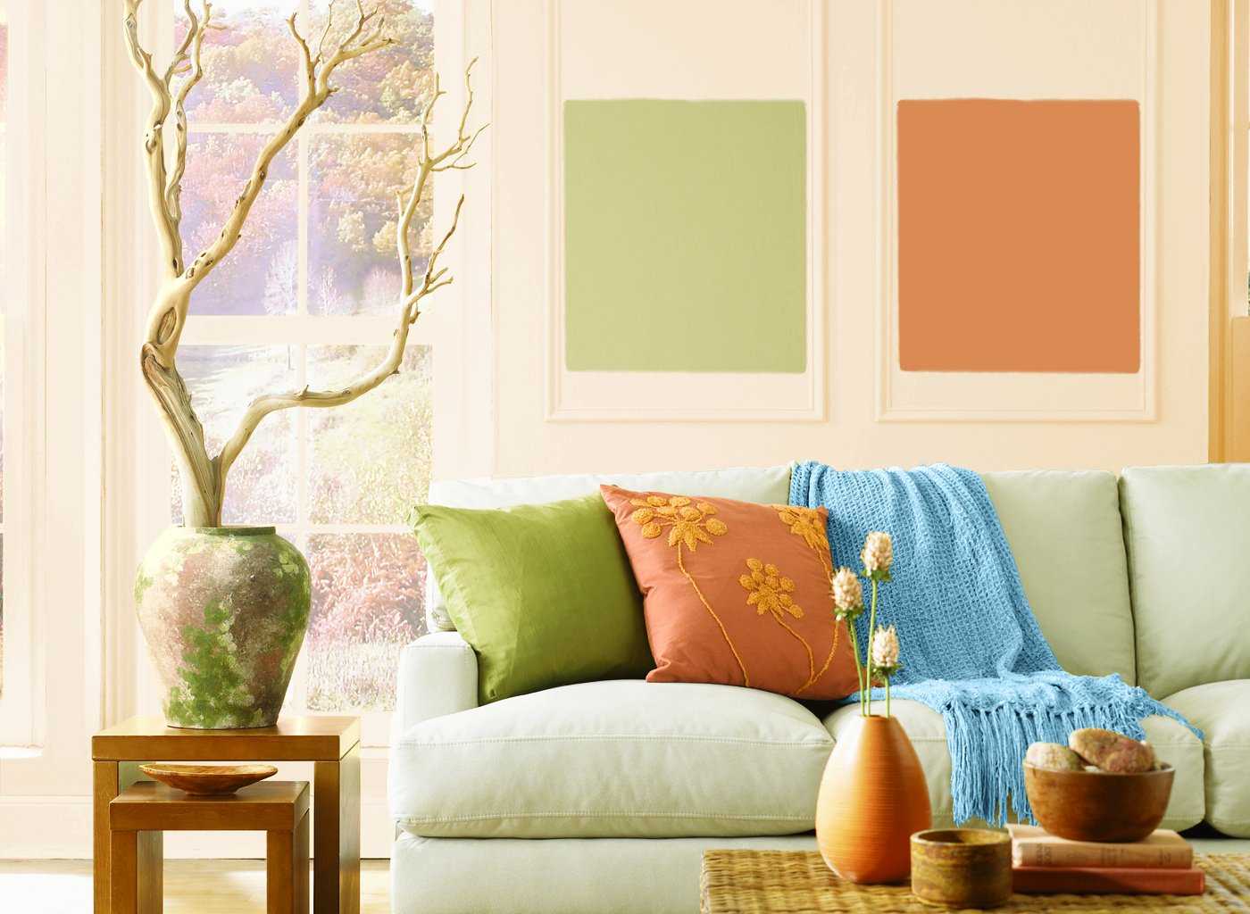Персиковый цвет в интерьере – варианты для позитивного настроения
