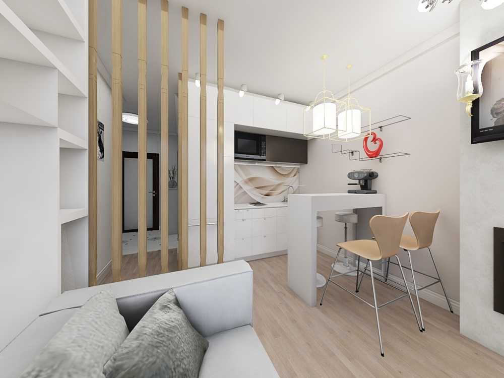 Дизайн студии 25 кв м с балконом - ремонт квартир фото