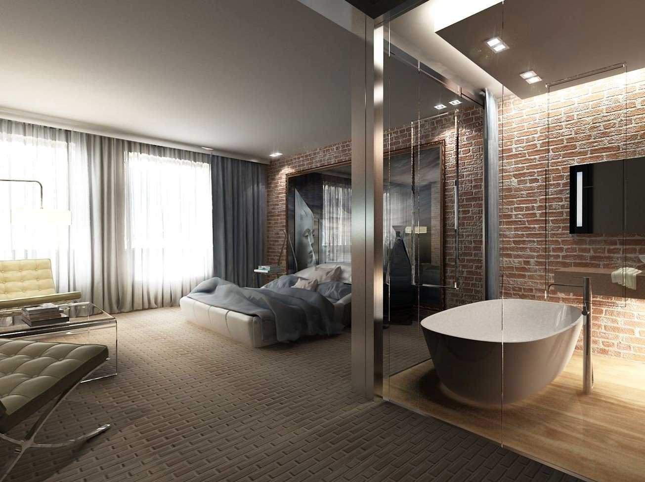 Стиль лофт подойдет для оформления ванной комнаты  как в небольшой городской квартире,  так и в шикарном загородном коттедже
