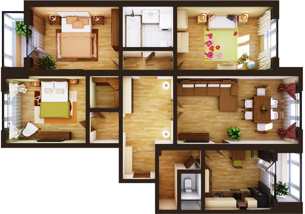 Интерьер 3х комнатной квартиры — 150 фото самых модных решений по дизайну 2020 года