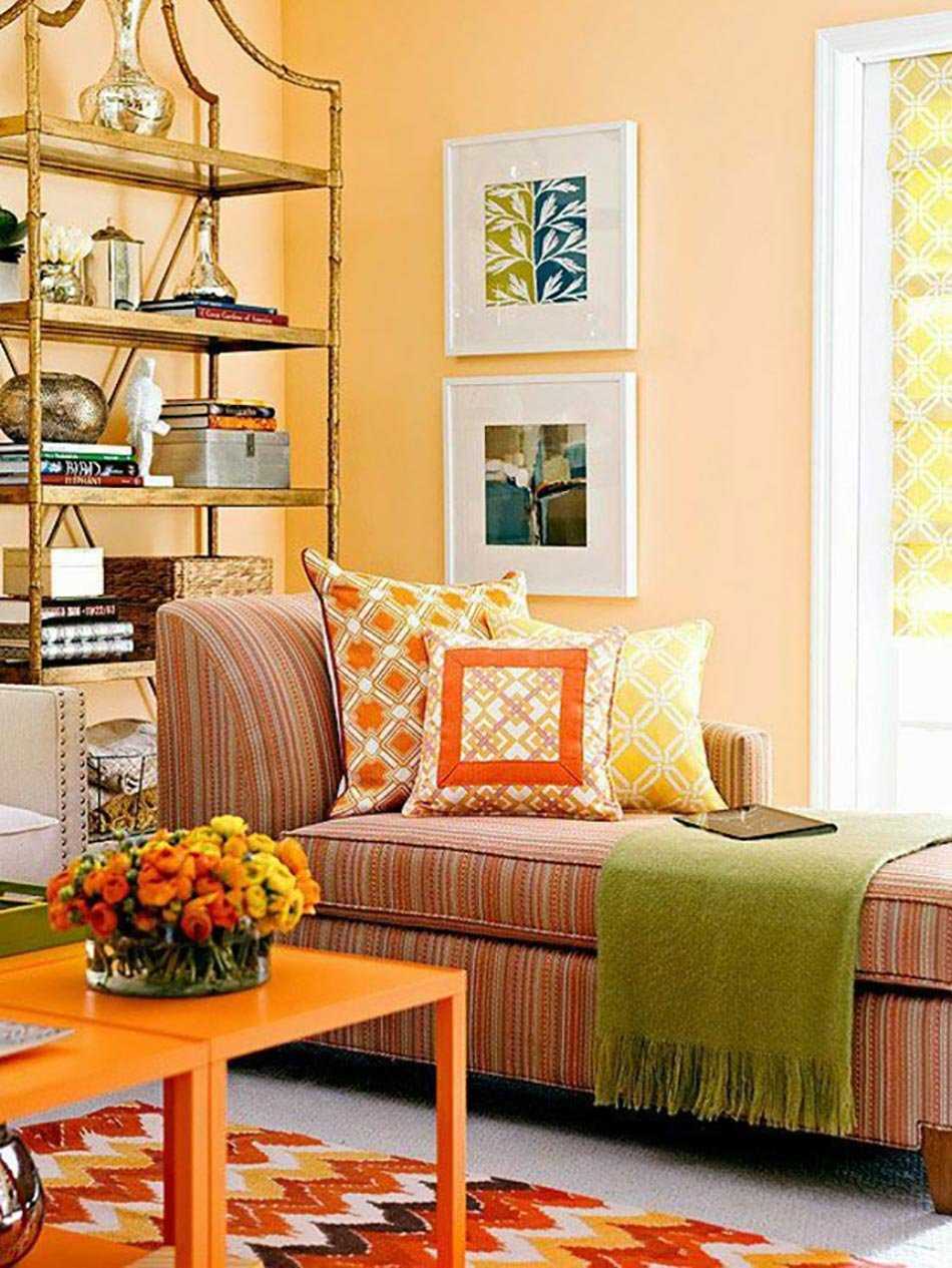 Персиковый цвет в интерьере: 33 ярких и прекрасных примера